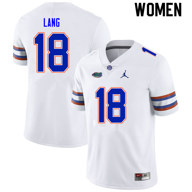 Women #18 Dante Lang Florida Gators College Football Jerseys Sale-White - Click Image to Close